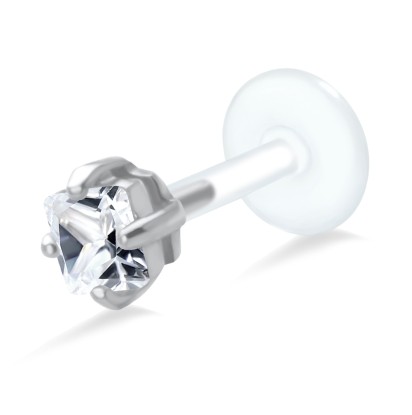 Shine Crystal CZ Stone Labrets Push-in LA-1102